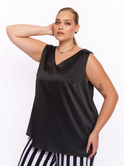 Топ атласный ZMT10237BLK01