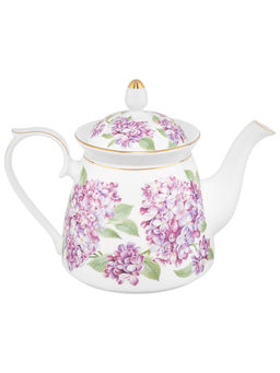 Чайник 1 л 23*13*17 см "Сирень" фарфор NEW BONE CHINA