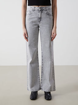 Wideleg Kad?n Jean Pantolon