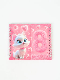 Цена за 2 шт. Двойной блокнот на гребне, мягкая обложка, размер 14,5 х12см, 48 л "Кошечка"