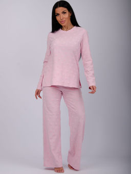 Пижама "Лёгкость 2" розовая, махра