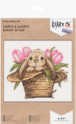Klart набор для вышивания 8-517 Зайка в шляпе 15.5 х 17 см  фото 3