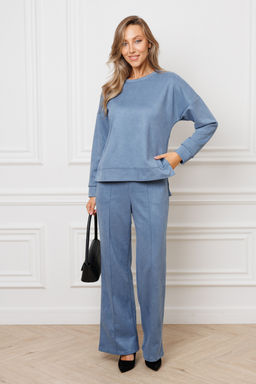 Костюм замшевый брючный 43043