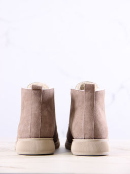 Ботинки 308.патрицияka.Капучино замша R/шерсть