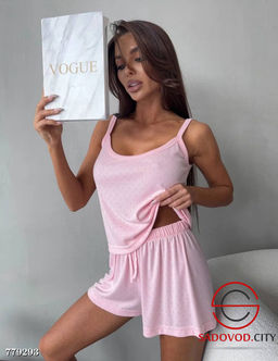 Женская пижама майка шорты