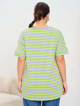 Футболка женская MR0251SS3 l.green/violet - Maxroses фото 2