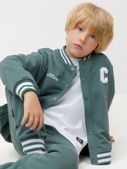 КР 302678-1/темный малахит жакет (бомбер) для мал