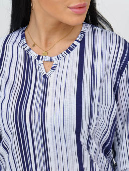 Туника женская, цвет синий белый