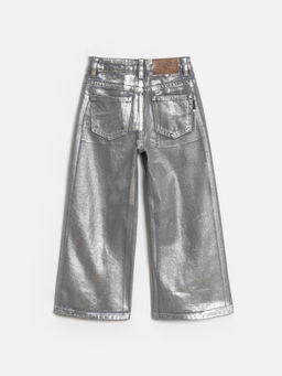 ACOOLA / Брюки джинсовые детские для девочек Poka серебряный  фото 2