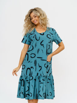 872 Платье "Темно-бирюзовый"