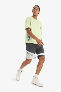 DeFactoFit NBA Milwaukee Bucks Standart Fit K?sa Paca Sort