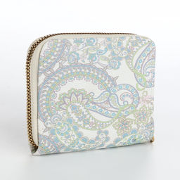 Кошелёк женский на молнии с ремешком, голубой