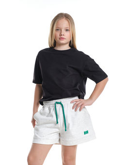 Шорты трикотажные для девочки 22-7629 св.серый меланж