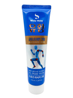 White Wolsy Спортивный массажный крем расслабляющий c глюкозамином / Glucosamine Cream, 150 мл