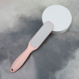 Пилка для пяток, овальная, лазерная, двусторонняя, 23 см, розовая