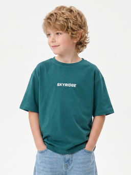 Футболка с принтом SKYRIDGE 22-9022 зеленый - Mini maxi фото 4