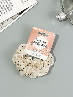 Цена за 6 шт. Резинка для волос "Летиция" (набор 2 шт) 7 см, молочный