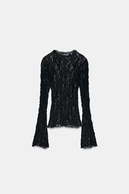 LACE LONG SLEEVE TOP - Zara фото 11