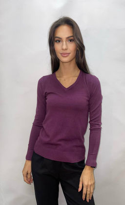 K13032 Джемпер (вязаный трикотаж) ФИОЛЕТОВЫЙ