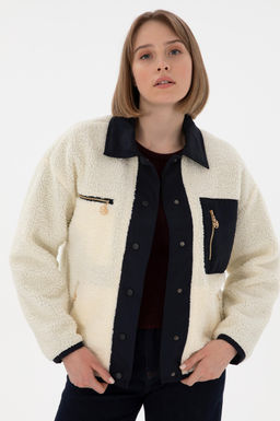 Kad_n Krem Sweatshirt Sepette S_rpriz _ndirim - U.s. polo assn фото 3