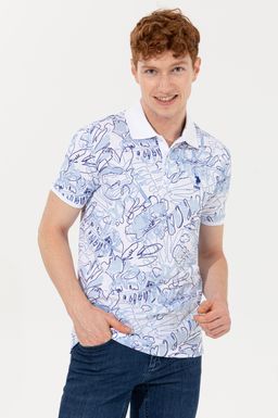 U. S. Polo Assn Мужская синяя футболка с воротником-поло