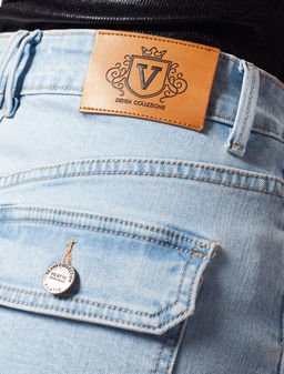 Юбка А-силуэта из эластичного денима - Vilatte фото 3