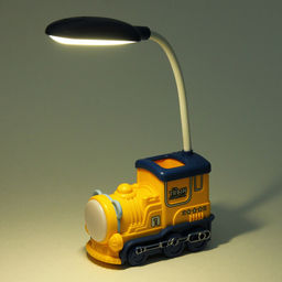 Цена за 2 шт. Настольная лампа "Sweet - Паровоз" LED 10*5*21 см, USB 5v 3w, Желтый/синий