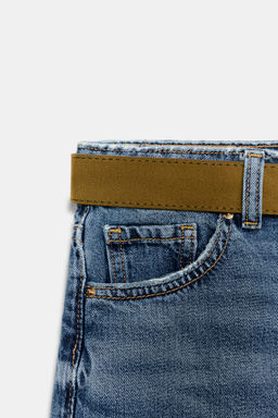 Z.08 WIDE-LEG CROPPED HIGH-WAIST JEANS WITH BELT - Zara фото 10