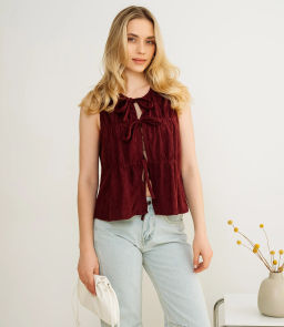 Топ #КТ73601, бордовый