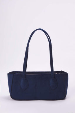 Koyu Lacivert Suet Kad?n El Ve Omuz Canta TAKSS25OC00005