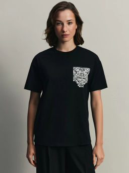 Футболка с объёмным кружевным принтом / Zarina  фото 3