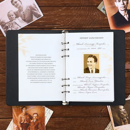 Родословная книга со встроенной флешкой 16 Gb «Семейная летопись», 17.5×23 см..