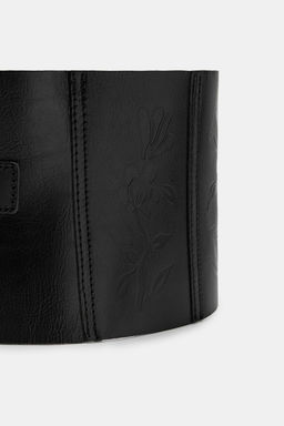 TEXTURED LEATHER OBI BELT - Zara фото 5