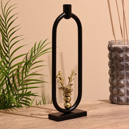 Подсвечник новогодний «Олень», 34 см, металл