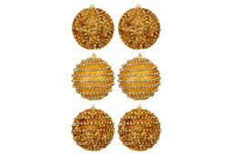 Набор 6 новогодних шаров 9,5*9,5 см Золотой узор - Elan gallery фото 10