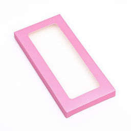 Цена за 5 шт. Подарочная коробка под плитку шоколада, с окном, розовая, 17×8×1.4 см