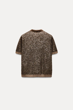 SEQUINNED KNIT TOP - Zara фото 5