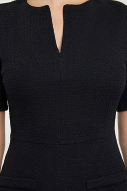 TRENDYOLMILLA Ekru Kusakl? A Kesim Tuvit Midi Dokuma Elbise TWOAW25EL00238  фото 11