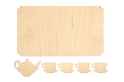 Заготовка для декорирования Mr. Carving ВД-1065 Панно с подвесками фанера 18 х 30 х 0.3 см Чайник с чашками