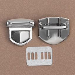 Застёжка для сумки, 3.3×3 см, цвет серебряный