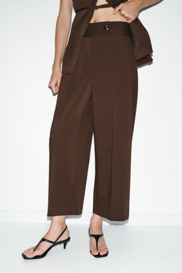 HIGH-WAIST STRAIGHT-LEG TROUSERS - Zara фото 10