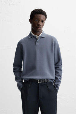 VISCOSE BLEND KNIT POLO SHIRT - Zara фото 42