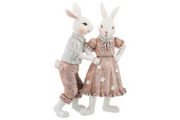 Фигурка декор. 9,5*4,5*14,5 см Танцующие кролики