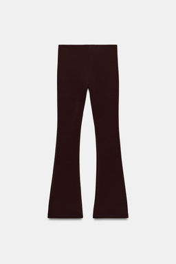 PANTALON FLARE STRETCH TACHAS / Marr?n oscuro - Zara фото 5
