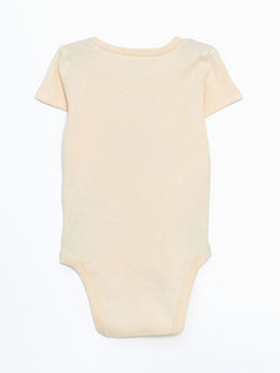 Bisiklet Yaka Bask?l? Erkek Bebek ??t??tl? Bodysuit