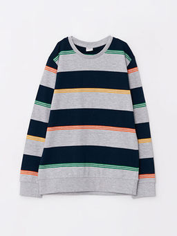 Bisiklet Yaka ?izgili Uzun Kollu Erkek ?ocuk Ti??rt