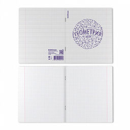 Цена за 5 шт. Тетрадь общая ученическая с пластиковой обложкой на скобе ErichKrause Chaos, Геометрия, 48 листов, клетка  фото 2
