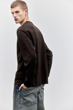 Camiseta de manga larga en punto Loose Fit - H&m фото 4