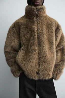SHORT FAUX FUR COAT - Zara фото 7