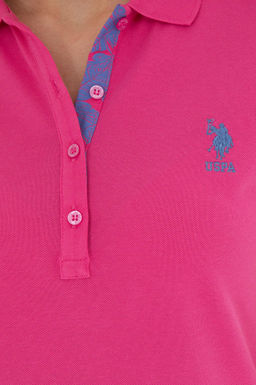 Футболка U.S. Polo Assn базовая цвет фуксии  фото 21